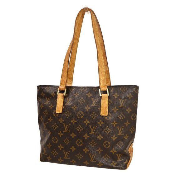 LOUIS VUITTON Cabas Piano Shoulder Bag Monogram Leather Brown M51148 39GA442 - Picture 1 of 16